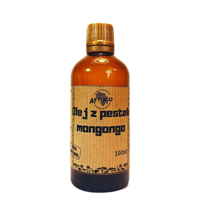 butelka oleju z mongongo o pojemności 100ml na białym tle