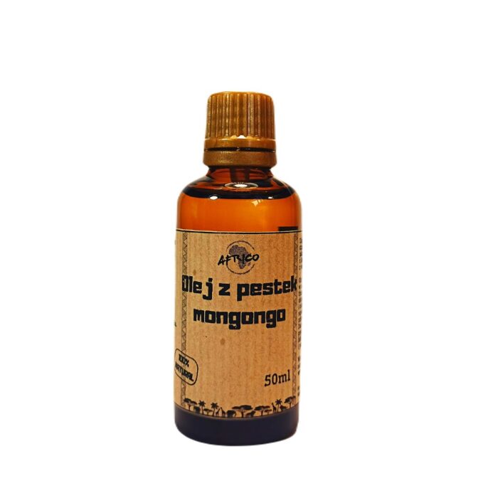 butelka oleju z mongongo o pojemności 50ml na białym tle