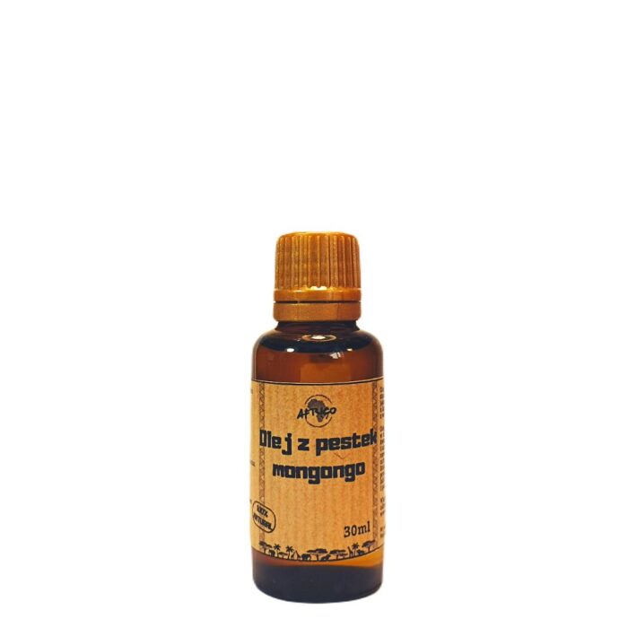 butelka oleju z mongongo o pojemności 30ml na białym tle